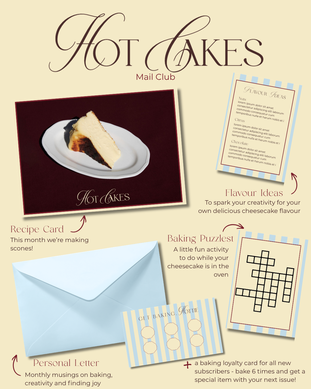 Hot Cakes Club - a monthly recipe mail club